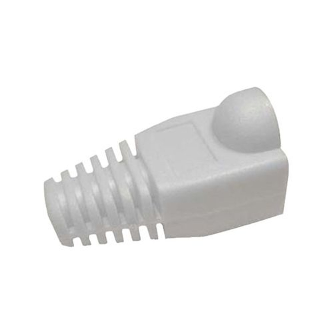 Eagle RJ45 Strain Relief Snagless Boot White Slide-On RJ-45 Boot Connector Covers, Round UTP Cable Snag-Less Boot Covers for Strain Relief and Plug Tab Protection, Sold as 50 Pack, Part # A080W5