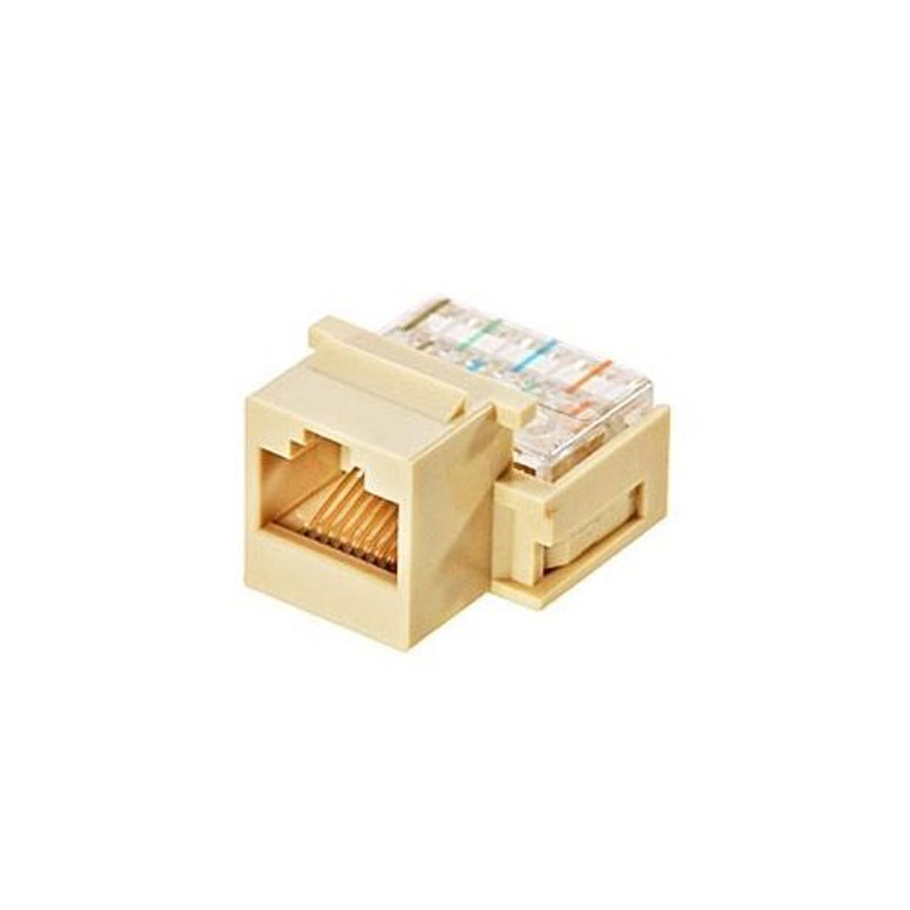 Eagle CAT3 RJ45 Keystone Jack Modular Ivory 8-Conductor Insert Ivory Network Telephone 8P8C RJ45 QuickPort RJ-45 Jack Category-3 Telephone Data Line Plug Jack