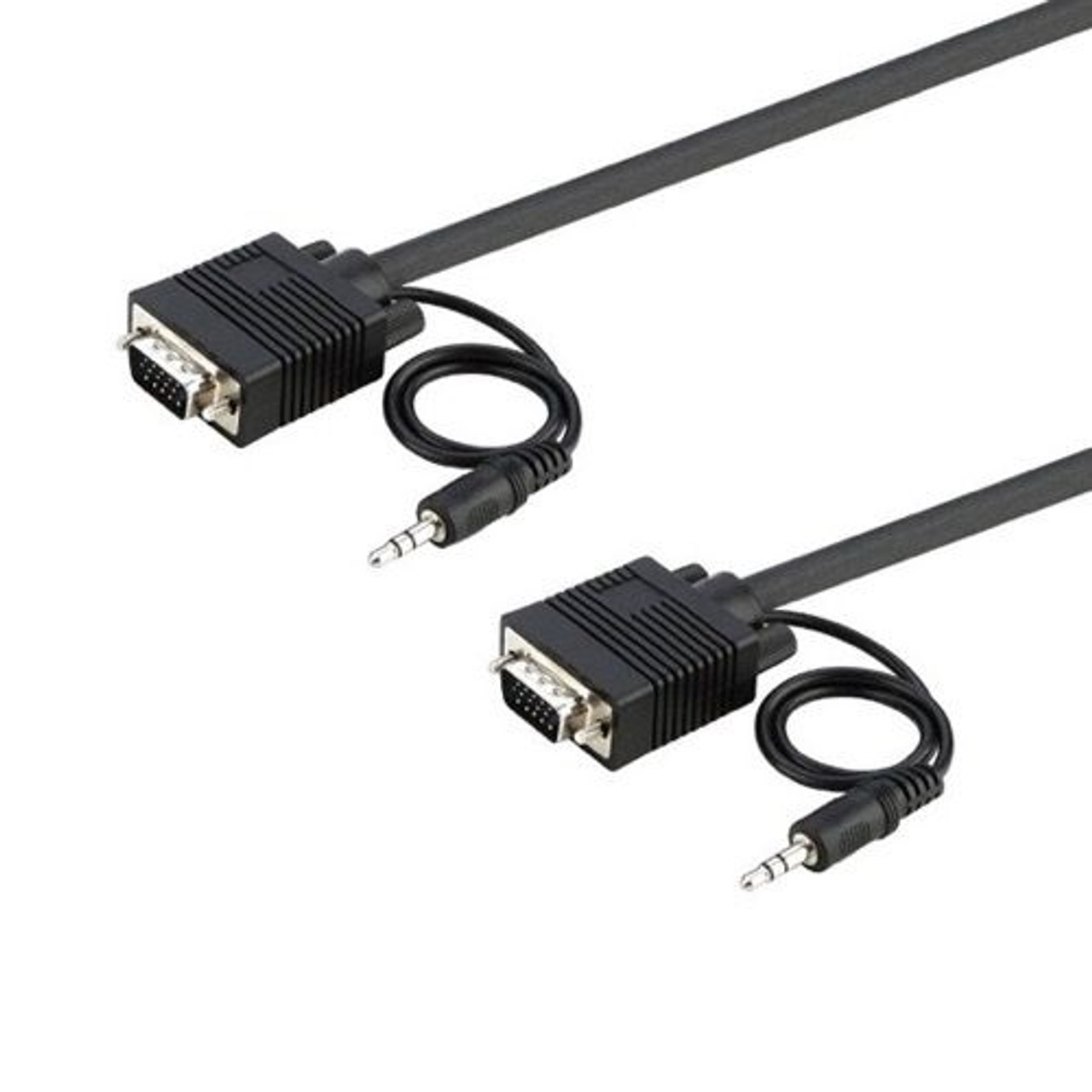 Eagle 100' FT Super SVGA HD15 plus 3.5mm Stereo Cable Monitor Audio Male Mini Phone Shielded PC Laptop Data Transfer Interconnect Computer Cable