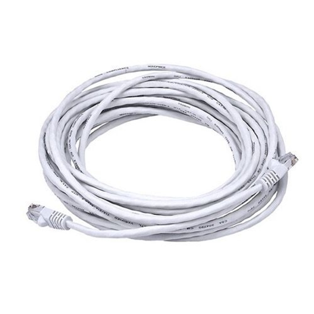 Eagle 10' FT CAT5e Patch Cord Cable White UTP 350 MHz Snagless RJ45 Each End Gold Network Ethernet Booted RJ-45 24 AWG Copper Stranded Enhanced Category 5e High Speed Data Computer Gaming Jumper