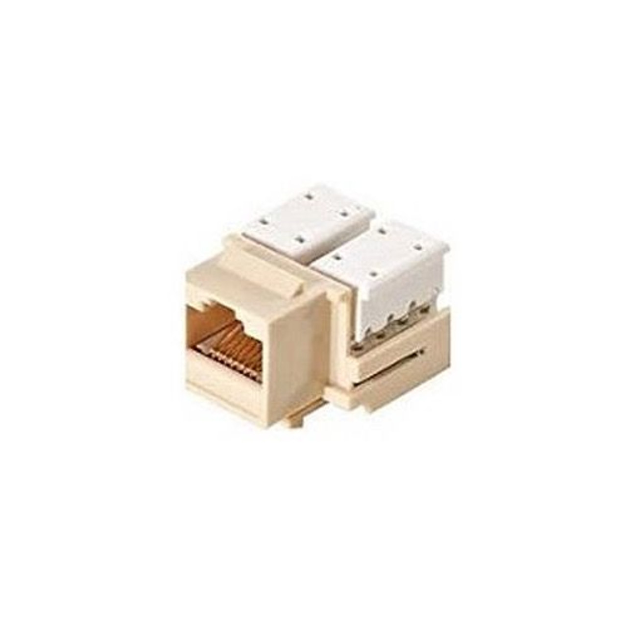 Steren 310-120AL CAT5e Keystone Jack Insert RJ45 Almond 90 Degree Ethernet Connector 110-IDC Modular CAT 5e Network 8P8C 8 Wire Twisted Pair QuickPort Telephone Wall Plate Snap-In Insert Data Telecom, Part # 310120-AL