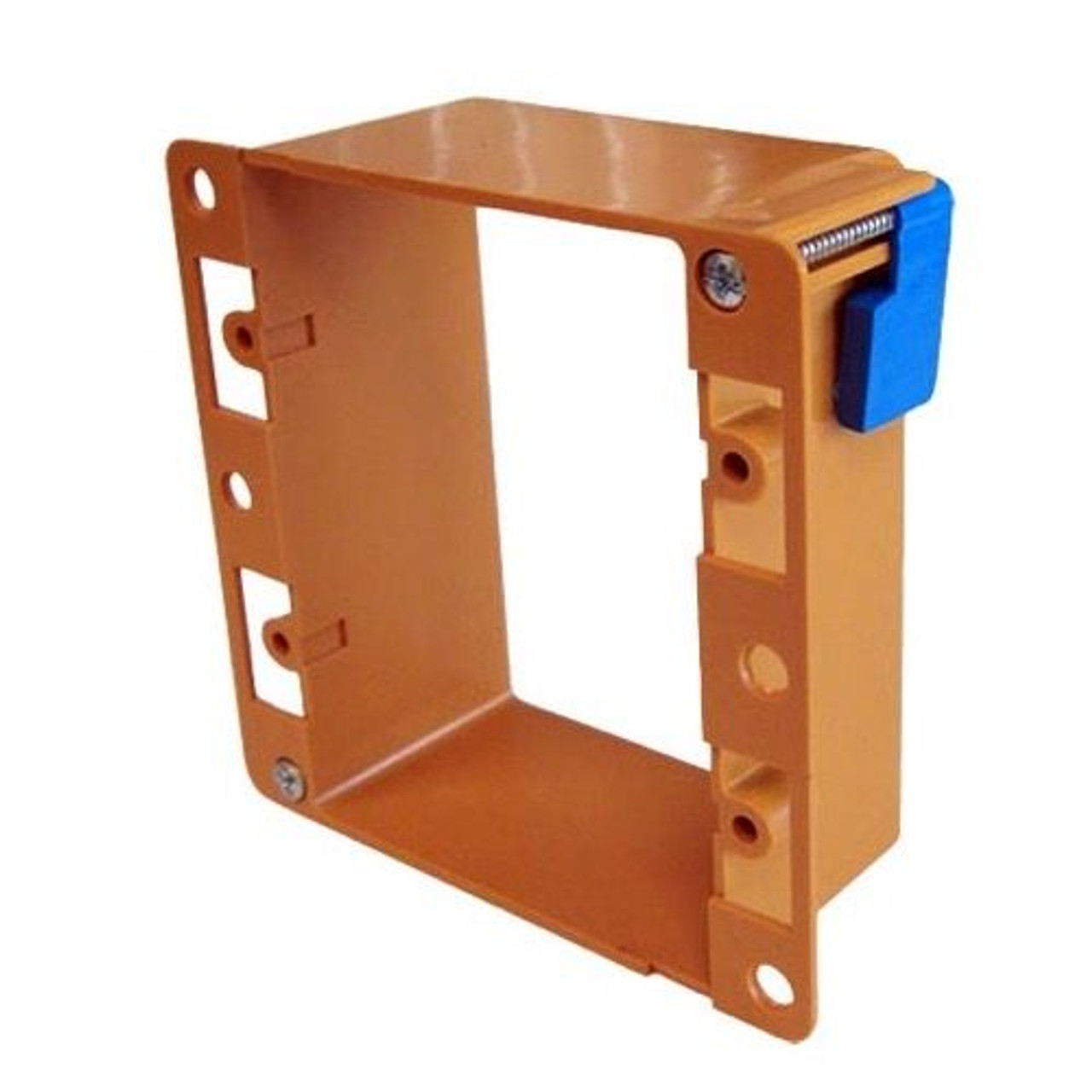 ASKA WMB-20 Wall Plate Plate Mounting Bracket Gang Holder Insert PVC Support Box Drywall Orange Low Voltage Dual 2 PVC Drywall Wall Plate Insert Telephone Audio Video Device Modular