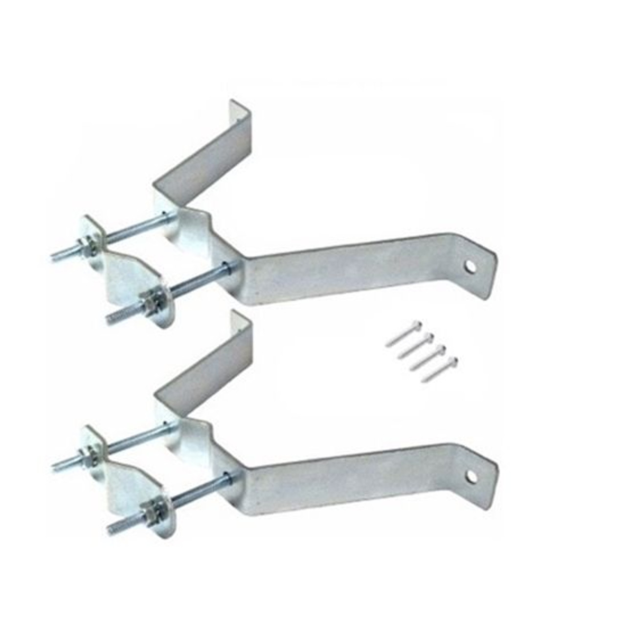 Channel Master CM9023 Antenna Wall Mount 4" Inch Offset Up to 2" Inch Mast W-Type Galvanize Brackets Set of 2 Includes Mounting Hardware