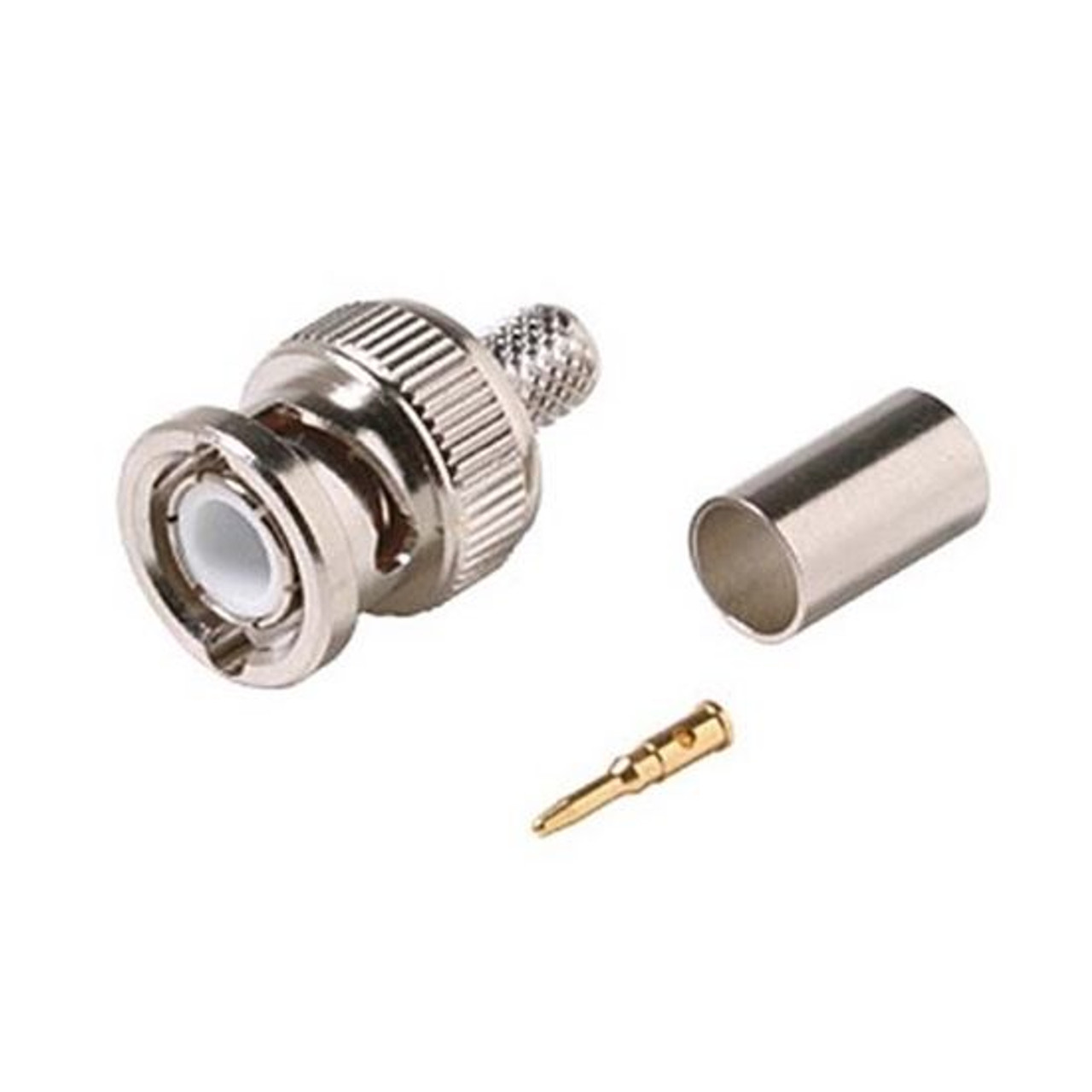 Eagle BNC Connector Male RG59 Coaxial Hex Crimp Male Connector 3 Piece Plug Commercial Grade RG-59 Coaxial Female Crimp Plug Connector Hex Crimp BNC Connector