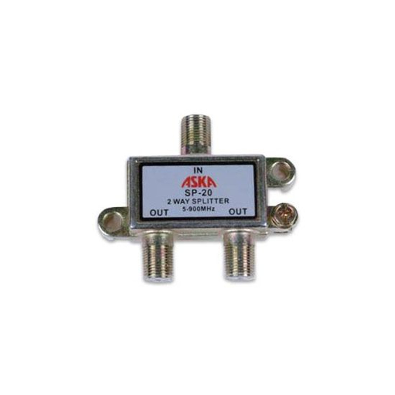 Axis RSE-A102G 5-900 MHz 2 Way Splitter MATV Cable TV F Coupler Female to Female TV/MATV/FM 2 Way Splitter 1 Pack 75 Ohm Coaxial Cable Connection Video Combiner for TV Aerial Antenna, Part # RSEA102G