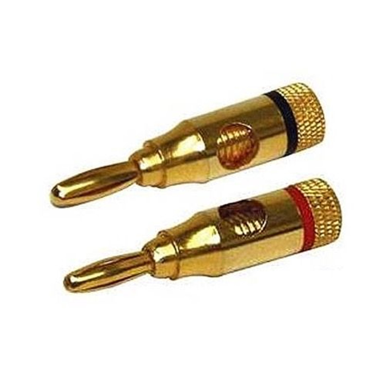 Eagle Speaker Banana Plug Connector 2 Pack Gold Compression 18 To 12 AWG Conductors Wire Pair Speaker Jack