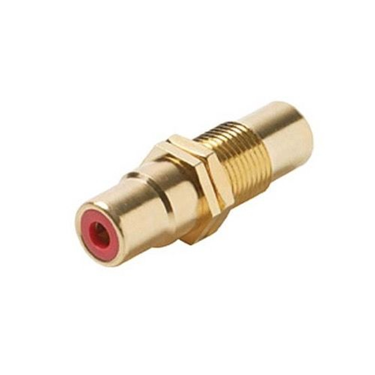 Eagle RCA Female Jack Coupler Panel Mount Red Band Gold Barrel Insert Audio Video Round Adapter Insert Wall Plate RCA to RCA Plug Jack 1 Component Connector