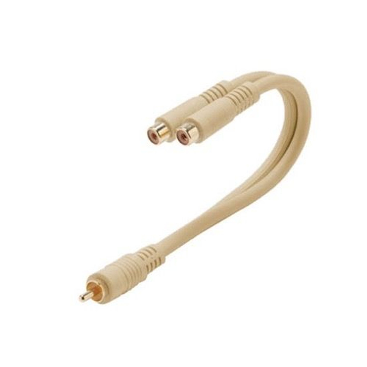 Eagle 6" Inch RCA Male to 2 Dual RCA Female Cable Python Y Adapter Gold Home Theater Splitter Stereo Y-Cable Splitter Adapter Fully Molded 24K Gold Plated Heavy Duty Ultra Flex Interconnect Cable