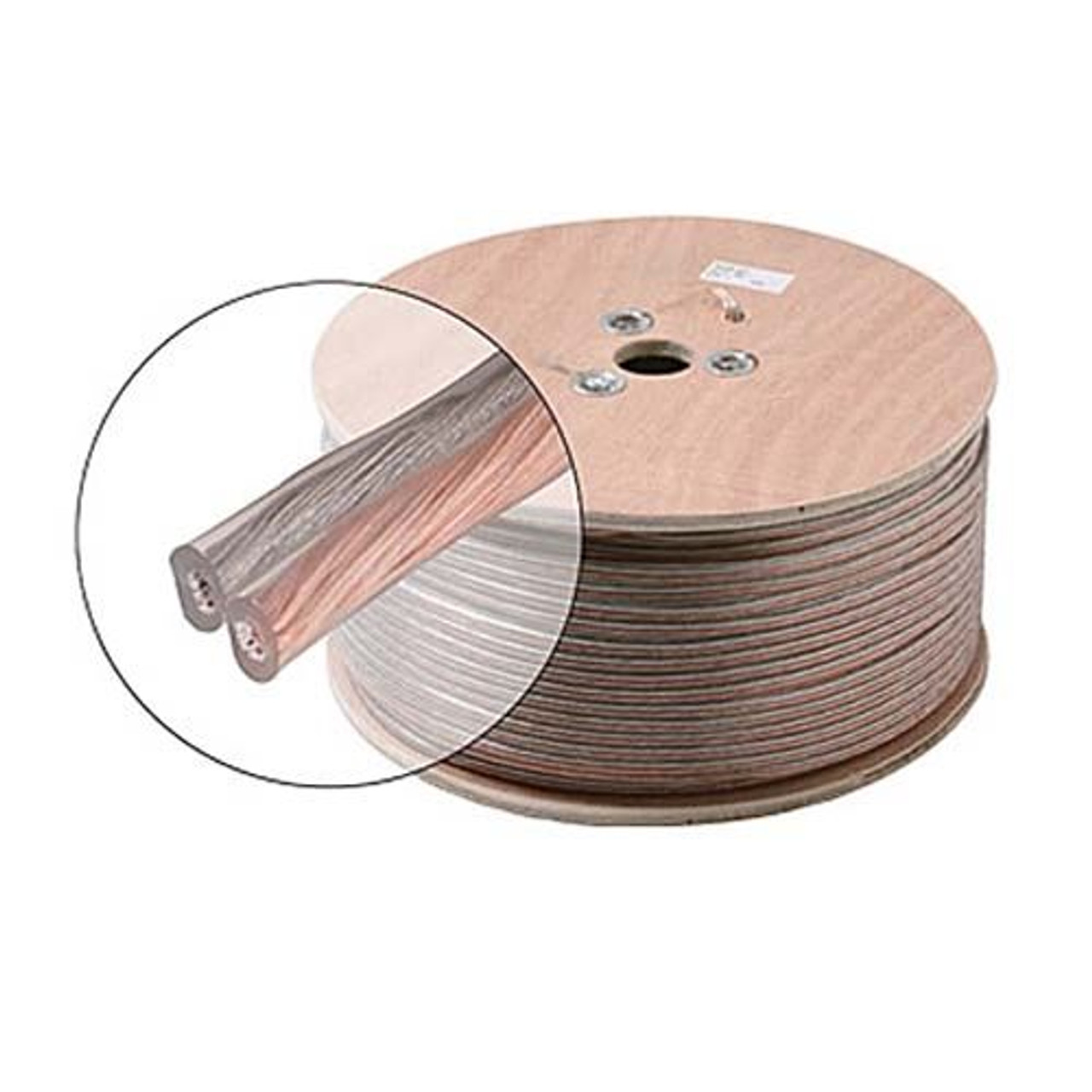 Eagle 1000' FT 16 AWG GA 2 Conductor Speaker Cable Wire 16-2 Clear Jacket Audio Speaker Cable Stranded Flexible Copper Conductor Polarized 2-Wire Speaker Cable