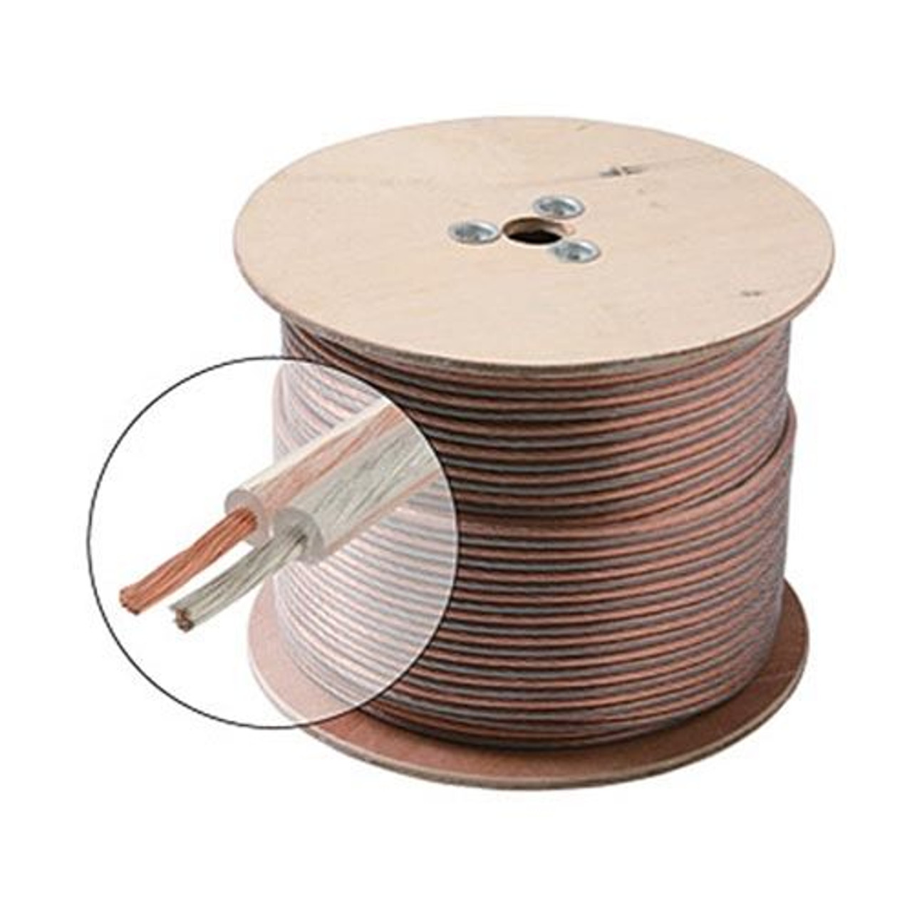 Eagle 500' FT 16 AWG GA 2 Conductor Speaker Cable Wire Clear Oxygen Free Ultra Flexible Python Copper 16-2 Jacket Audio Speaker Cable Stranded 2 Conductor Polarized 2-Wire Speaker Cable