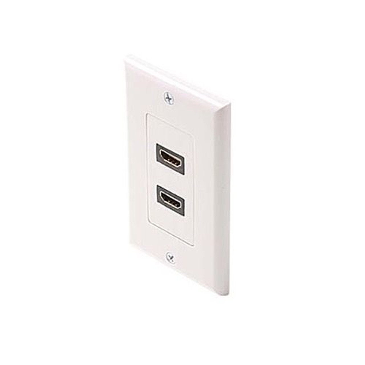 Eagle Dual HDMI Wall Plate Dual Pig Tail White Female to Female, PART #AC102W