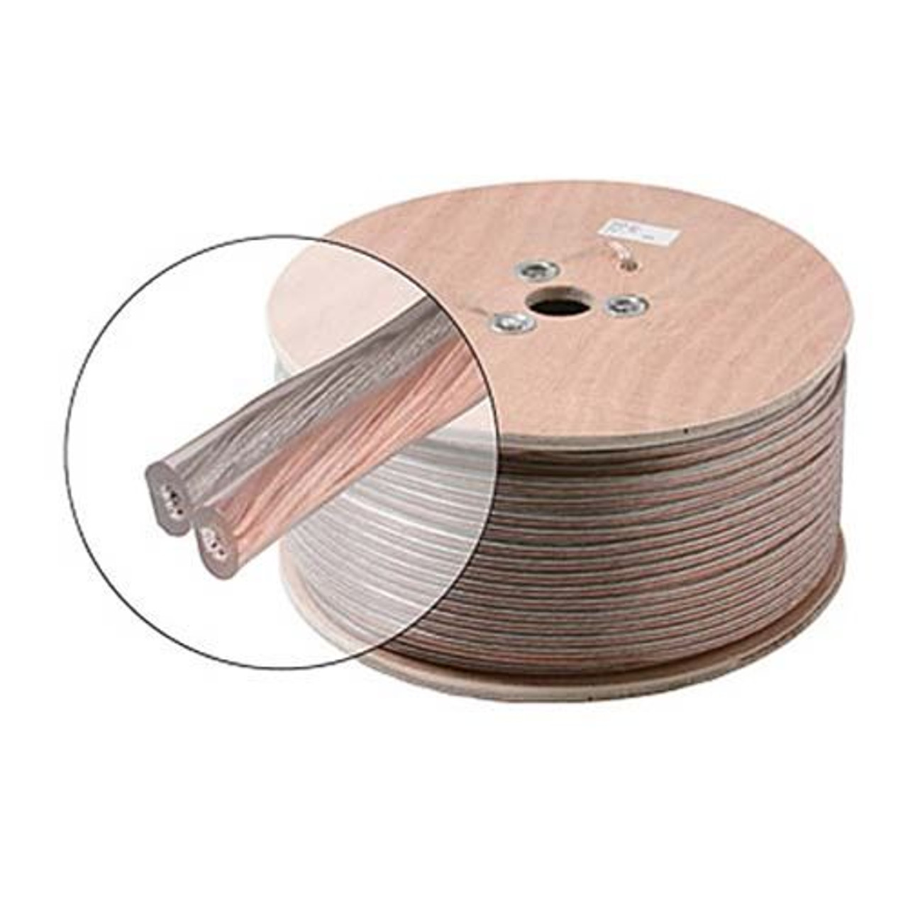 Steren 255-319CL 1000' FT 18 AWG Ga 2 Conductor Speaker Wire Oxygen Free Pure Copper Clear Jacket Audio Speaker Cable Spool Stranded Flexible Copper Conductor 18/2 Audio Speaker Cable Polarized 2-Wire Spool 18 Gauge 2 Conductor
