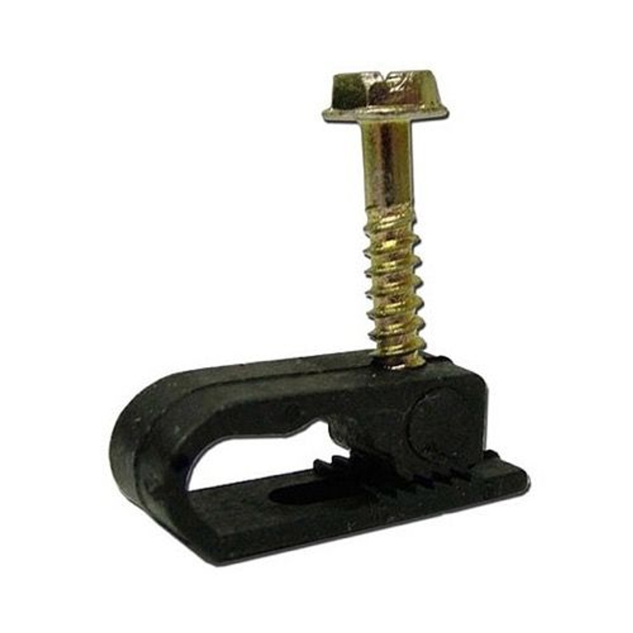 Steren 200-964BK Flex Clip Dual Coaxial Cable Strap Fastener Clamp RG6 1/2" Screw In Holder Straps Digital Video Satellite HDTV Antenna RG-6 Signal Fasteners, Sold as Singles, Part # 200964-BK