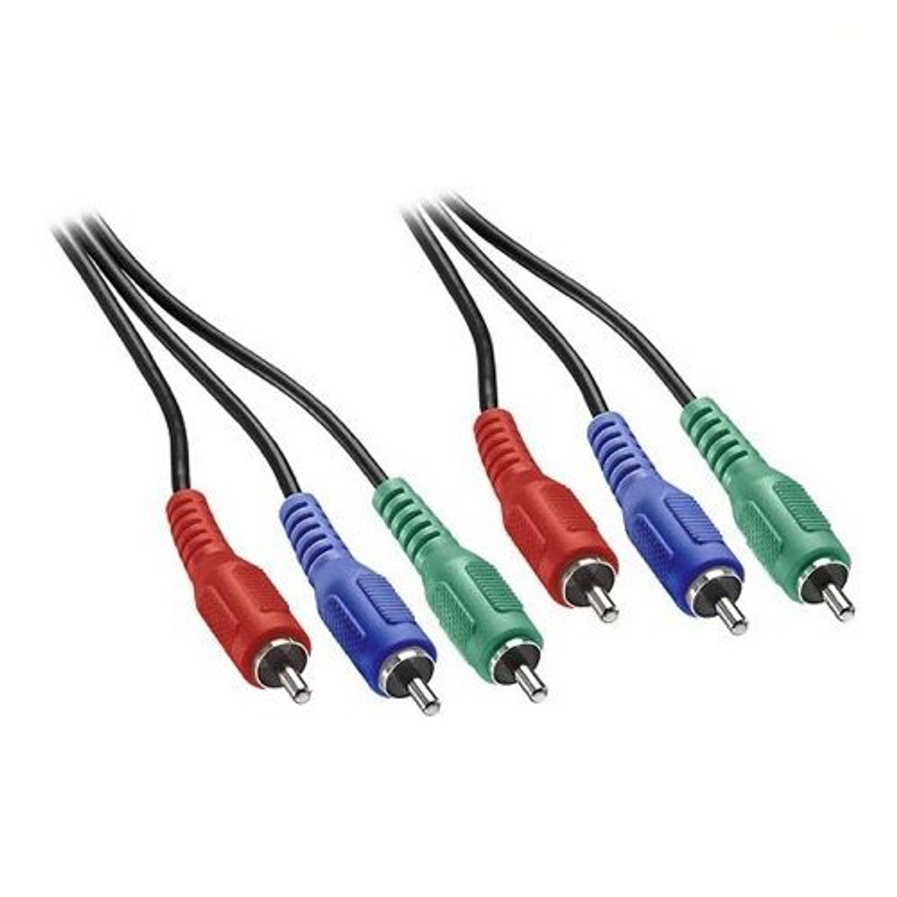 DIRECTV 6 FT 3 RCA Male Component Cable Black Video Cable RGB Triplex Color Coded Digital HD 3 Male Each End A/V Red Green Blue Triple RCA Audio Video Cable R/G/B Hook-Up Jumper