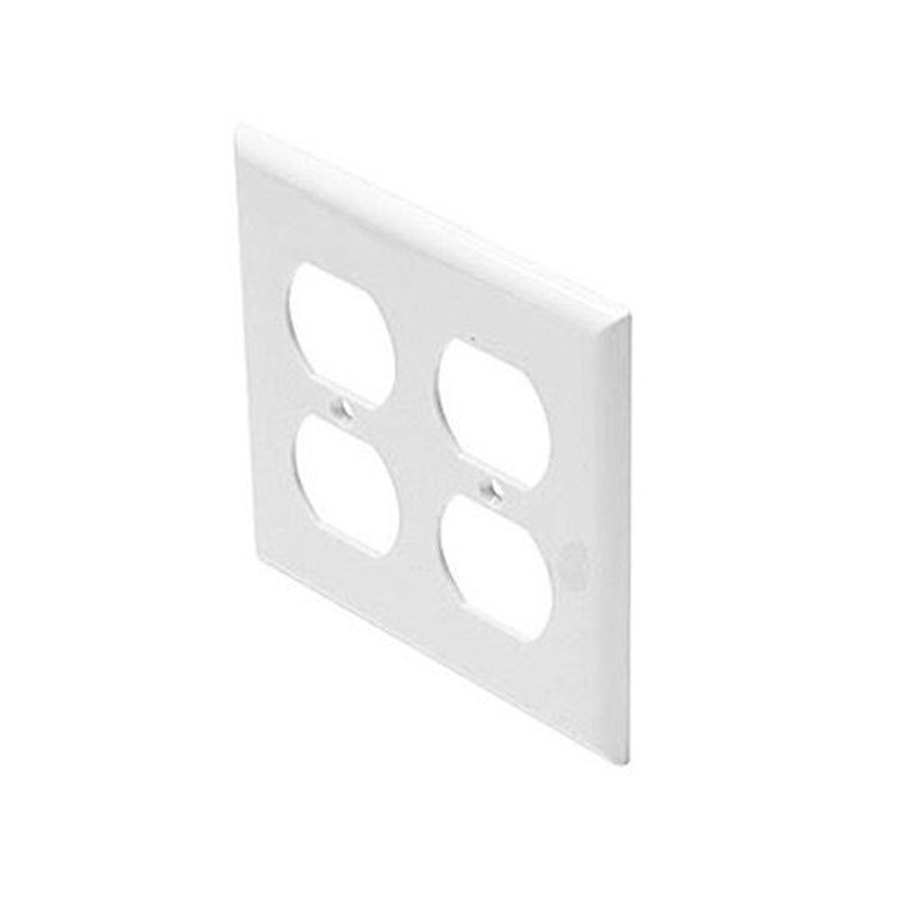 Steren 310-822WH Dual Gang Duplex Receptacle Wall Plate White UL Electrical Outlet Duplex Plug, Part # 310822-WH