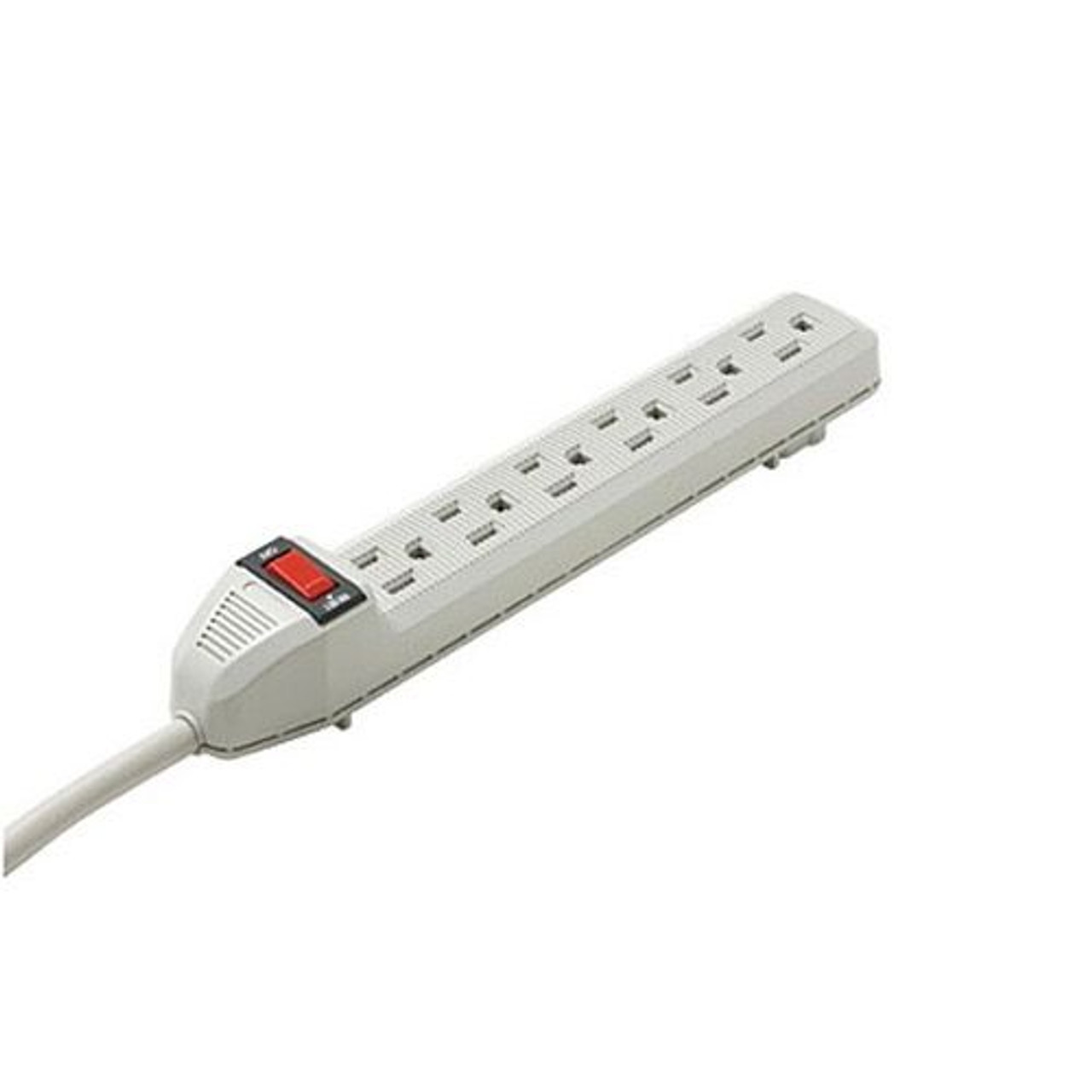 Steren 905-109 Surge Strip Protector 6 Outlet UL Listed 3' FT Cord 90 Joules Protector Safety Circuit Breaker with High-Impact ABS Plastic Housing and 14 AWG 3' FT Cord, On/Off Power Switch, Part # 905109