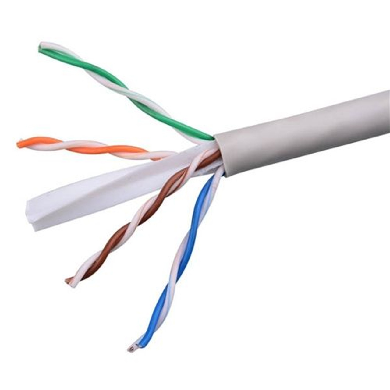 Eagle 500 FT CAT6 Plenum Cable Gray 550 MHz Ethernet UTP CMP 23 AWG Solid Copper Conductors Certified 4 Twisted Pair Network FastCat UTP CMP Ethernet Certified UL Listed PVC