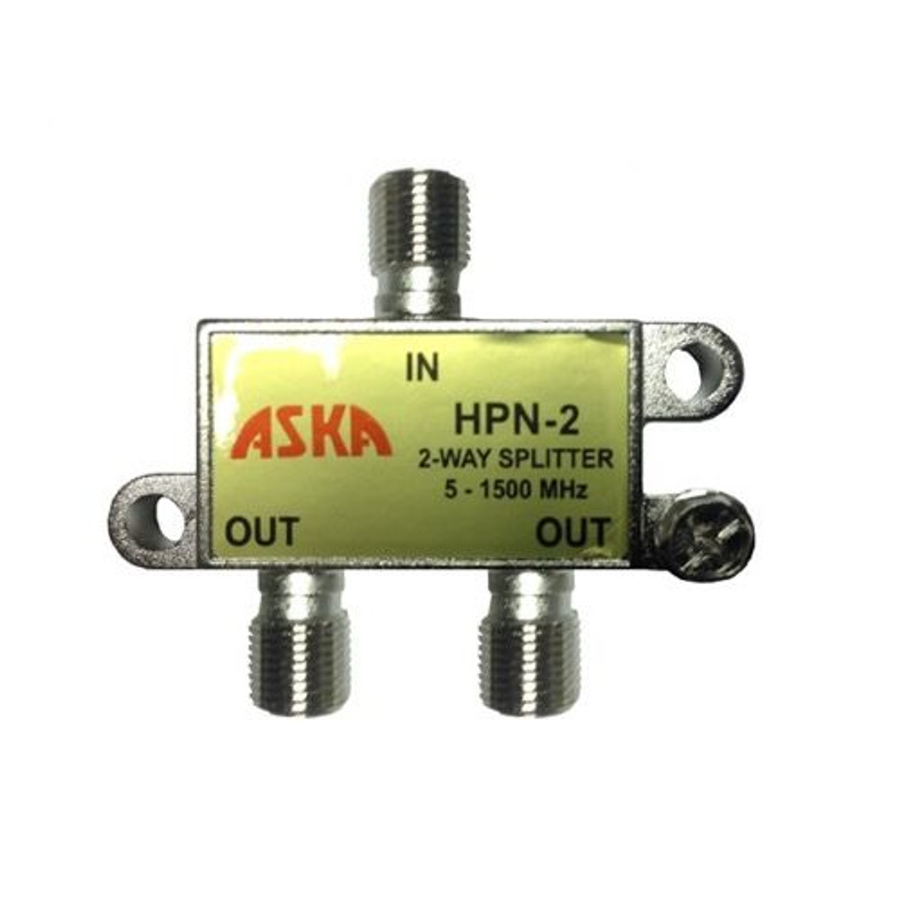 ASKA HPN-2 2-Way HPNA Splitter Home Phone Line Network Alliance Over Existing Coax Cable HDTV Coaxial Voice Data Modem Converter High Performance UHF VHF TV Antenna Combiner, 5-1500MHz RF, Part # HPN2