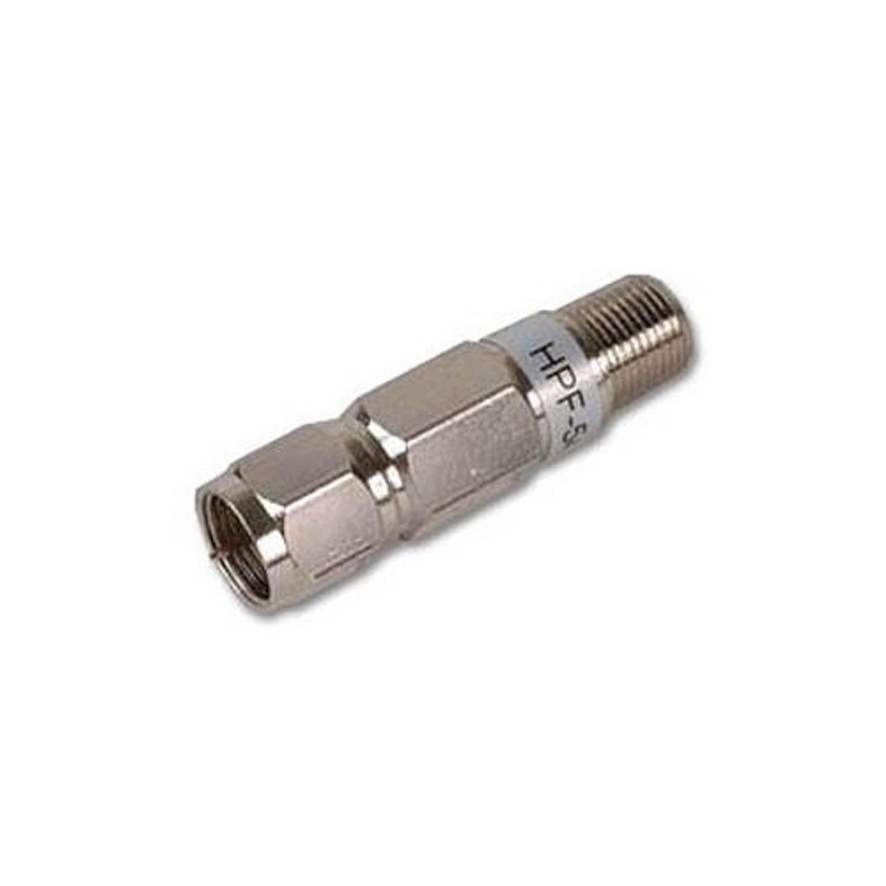 ASKA HPF-54 High Pass Filter 54 - 1000 MHz 1 GHz 40 dB Rejection 20 dB Return Loss Inline Attenuates Noise 1 Pack In-Line High Pass Filter Coupler Barrel Adapter, Part # HPF54