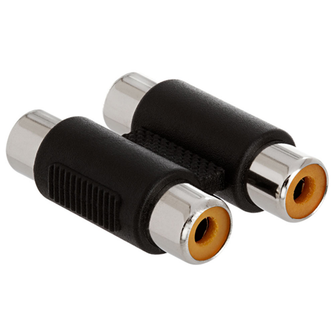 Eagle RCA-82 Dual 2 RCA Coupler Jack Splice Double Female Each End Opaque Component Gold A/V In-Line Coupler RCA Adapter Barrel Jack Splice 1 Pack Audio Signal Cable Joint Extender Patch Connector, Part # RCA-82 Dual