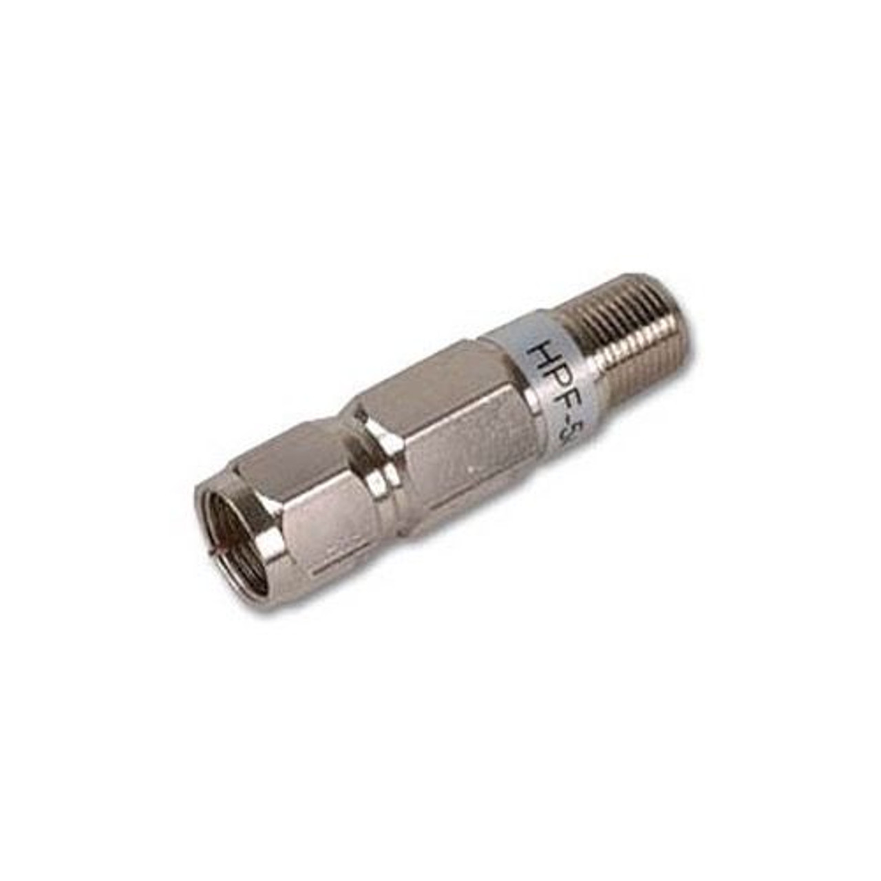 Eagle High Pass Filter 1 GHz 54 - 1000 MHz Inline 40 dB Rejection 20 dB Return Loss Inline Attenuates Noise 1 Pack In-Line High Pass Filter Coupler Barrel Adapter, Part # HPF54