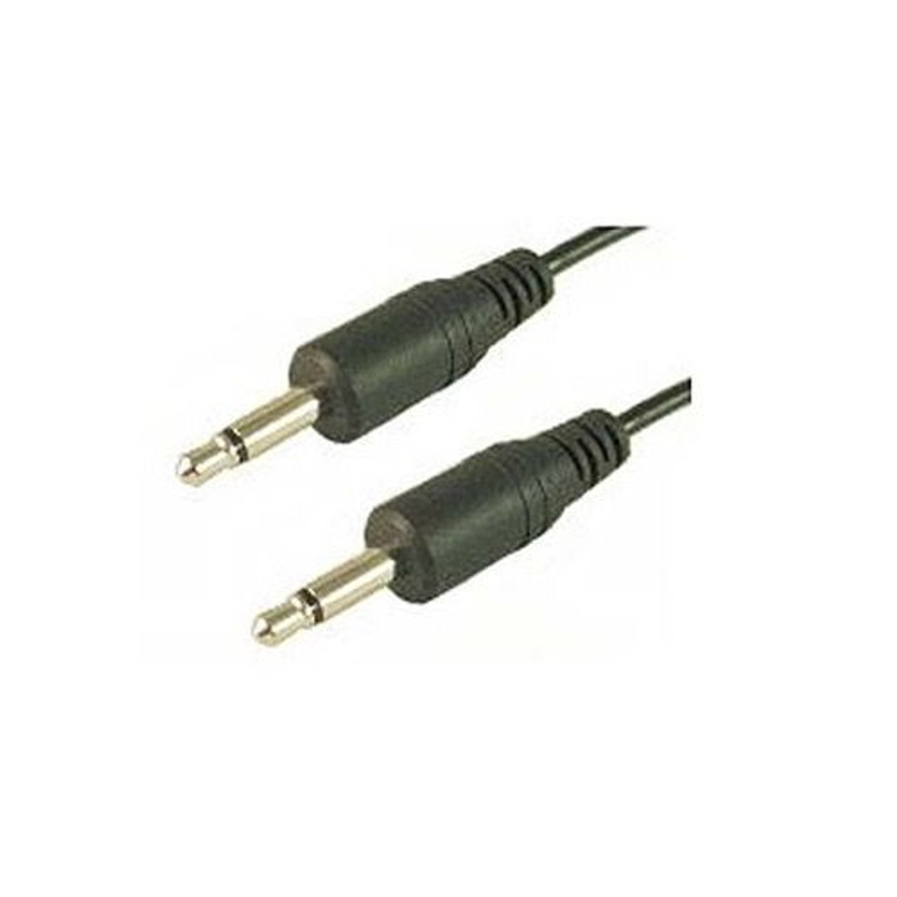 Eagle 6" Inch 3.5mm Cable Male Mono Patch Cord Black Cable Male to Male Plug Audio Cable, Nickel Plated Contacts for Improved Performance, Part # 255151BK