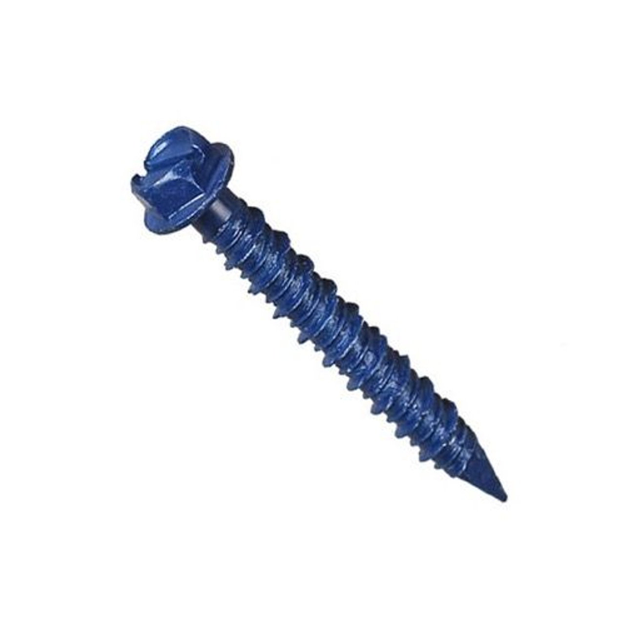 Eagle Conrete Screw 1/4 x 1 3/4 Slotted Hex Head Blue Masonry, Part #MTCSBL