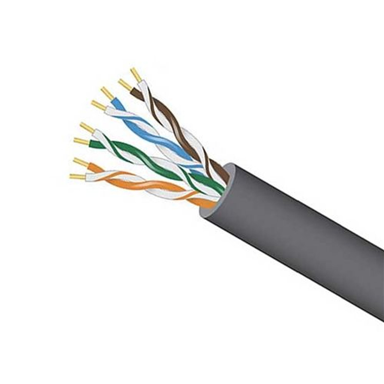 Eagle 500' FT CAT5E Plenum Cable Gray UTP CMP Ethernet 350 MHz Solid Copper 24 AWG High Speed Ethernet Data Transfer