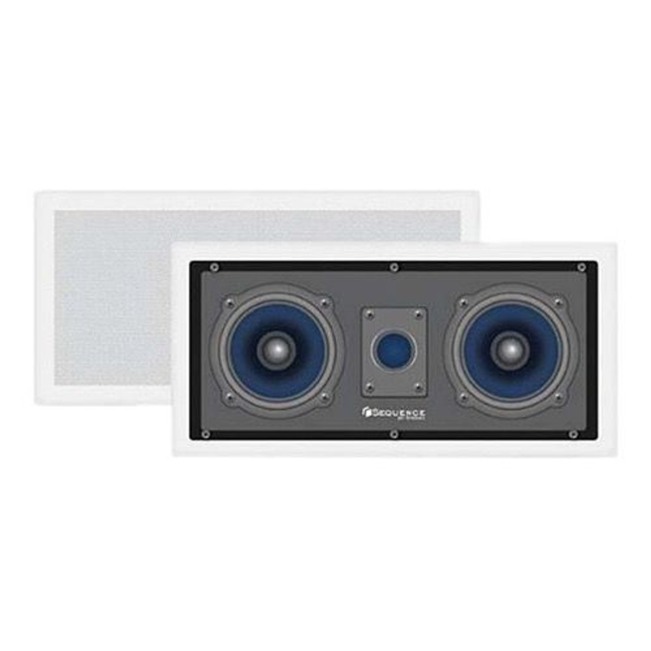 Sequence 730-205 Premier Series Dual 5 1/4" Home Theater Two Way Left / Center / Right in Wall Speaker with Dome Tweeter by Steren