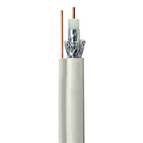 Eagle 12 FT RG6 Coaxial Cable White with Gold F-Connector Each End 75 Ohm 3 GHz 18 AWG Coax Cable Di