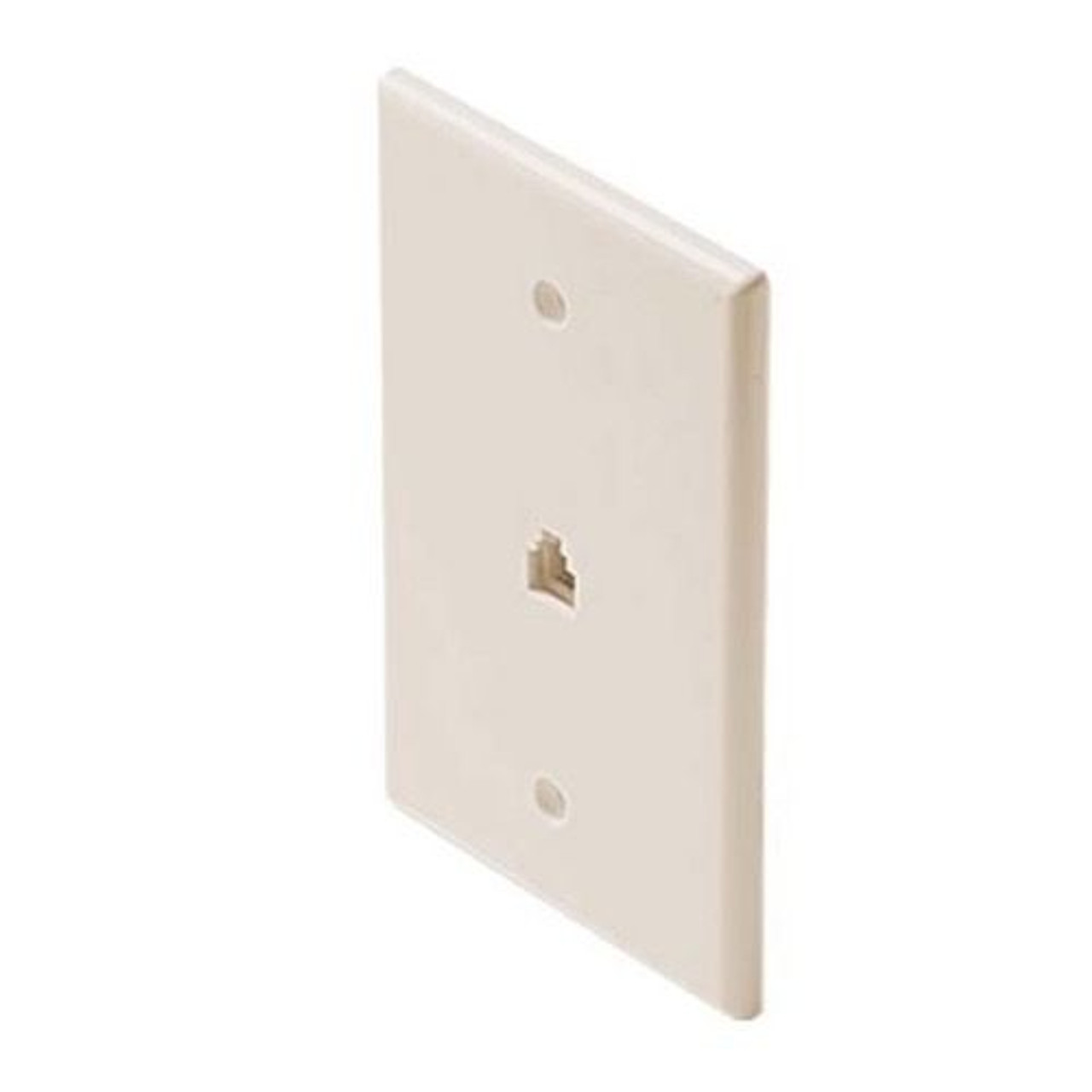 Eagle Wall Plate Phone Jack Light Almond Mid Oversize RJ11 4 Conductor 3 1/8" x 4 7/8" Face Plate Modular Telephone Gold Contacts Face Plate Signal Data Plug