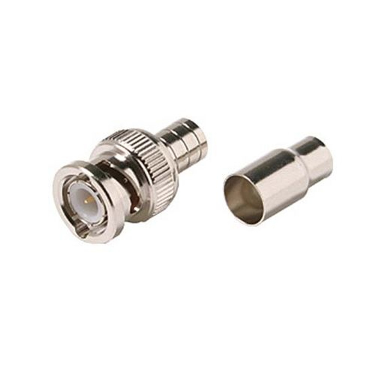 Eagle BNC Male Connector RG6 10 Pack Crimp 2 Piece Plug Commercial Grade Coaxial Male Plug Adapter Crimp-On BNC Connector RG-6 Standard Converter