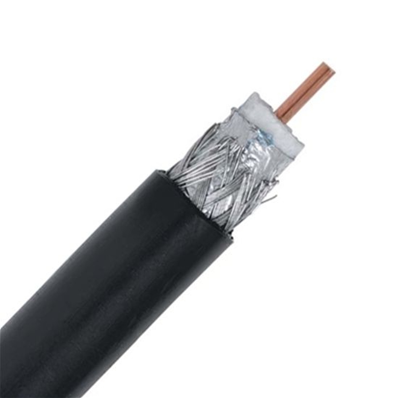 Eagle 100 FT RG11 Coaxial Cable 3 GHz Black 14 AWG CCS Copper Covered Steel 75 OHM Spool, Part #CAG11Q100