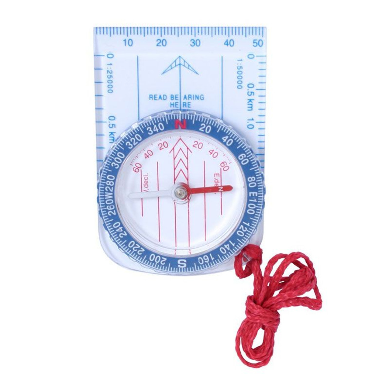 Eagle Map Compass Navigation Reading with Mirror Lanyard 1 3/4" Diameter Dial Lanyard Professional Map Compass Compass Magnetic Directional Map Positioning with Easy Readability