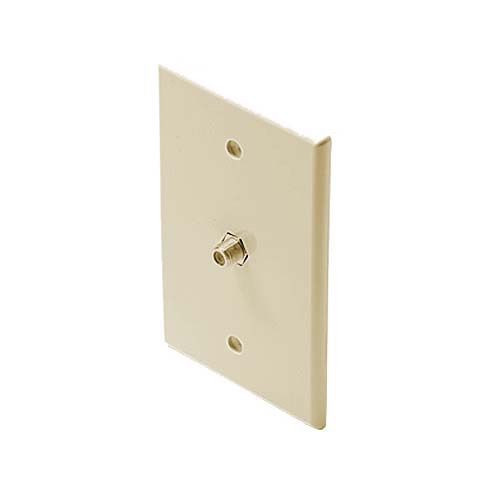 F-81 Wall Plate Ivory Leviton C5256-I 5 Pack Coax Cable TV Antenna Video F Type 75 Ohm Outlet Plug Connector Flush Mount Cover, Contractor Pack, Part # C5256I