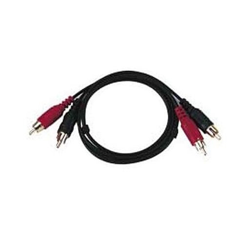 Eagle 3' FT Dual RCA Cable Stereo Audio Patch Cord Male Plugs Audio Video Signal with Dual Jack Plug Component Patch Cord, 4 Head Male Color Coded Connector