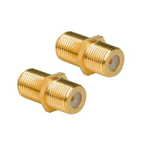 Eagle F Female Coupler 2 Pack Gold Joiner Barrel Connector Inline Splice Coax Connector 2 Pack Gold Magnavox M61025 Double Female In Line Audio Video Signal Component Plugs, Part # M-61025