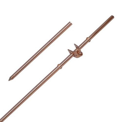 Eagle 4' FT Ground Rod 3/8" Inch Copper Bonded Steel with Clamp Lighting Electrical Protection Electrode Antenna Satellite Dish TV Aerial Electrical Wire
