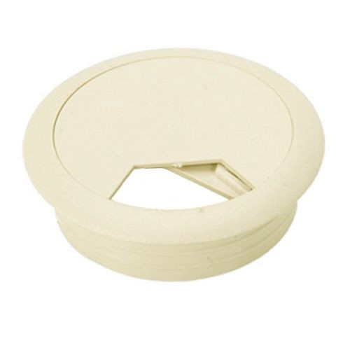 1 7/8" Furniture Hole Grommet Snap-In Desk Wire Cover Paintable to Match Home Office Flush Computer Desk / Entertainment Unit Component Equipment Cable Manager Flip Top, Beige, Part # Gizzmo 2697