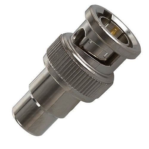 Steren 200-173 BNC Male to RCA Female Adapter Nickel Plated Brass Construction Commercial Grade BNC Adapter Plug Standard Converter, RF Digital Audio Video Component, Part # 200173