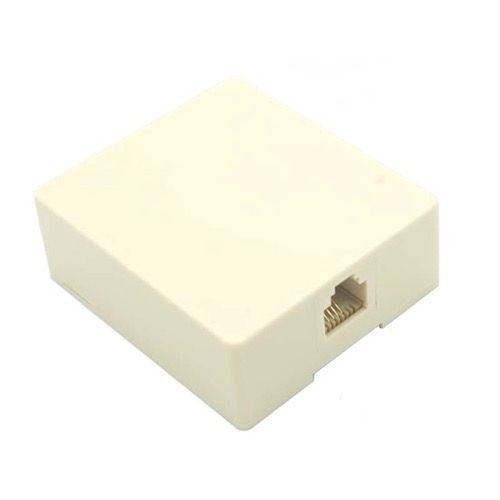 ASKA TMA-1 Phone Block Jack Surface Mount RJ11 Light Almond 4 Conductor 6P4C