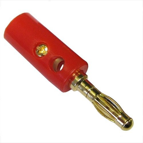 Eagle Banana Speaker Plug Connector Gold Jack Solderless Stackable 1 Red 12 - 18 Gauge Wire Digital Audio Component Signal Cable, Easy Hook-Up, Solderless Banana Plug