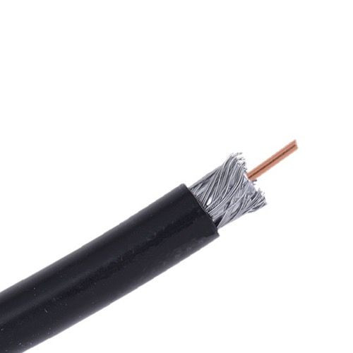 Summit 1000' FT RG6 Coaxial Cable Solid Copper 3 GHz Swept Tested RG-6 18 Gauge Black Satellite Video Signal Distribution
