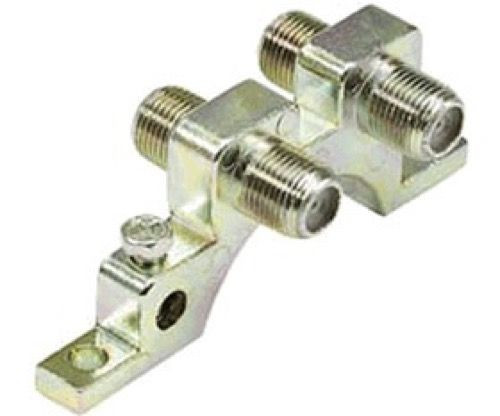Channel Master Dual Grounding Block 7180 2 F Type Port Antenna HDTV Block CM7180 Satellite Dish Coax Cable Outdoor Aerial LNBF Receiver Signal Lighting Ground Spike Voltage Protector, Part # CM-7180 Channel Master Dual Grounding Block 7180 2 F Type Port Antenna HDTV Block CM7180 Satellite Dish Coax Cable Outdoor Aerial LNBF Receiver Signal Lighting Ground Spike Voltage Protector, Part # CM-7180