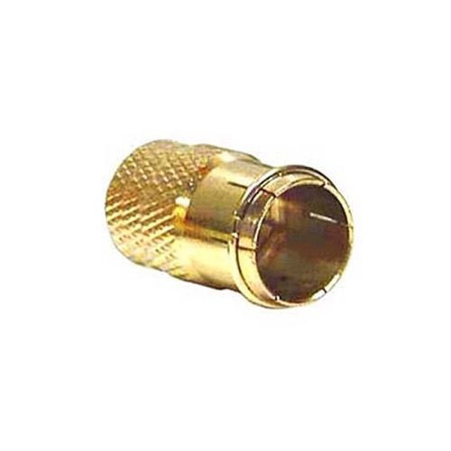 Eagle Twist-On F Type Quick Connector RG59 RG6 Gold Push-On F Coax Plug Connector Gold Plate Channel Master 3269 Coaxial Cable RG-59 Coax Cable Signal Disconnect TV Video Component Connection, Sold as Singles