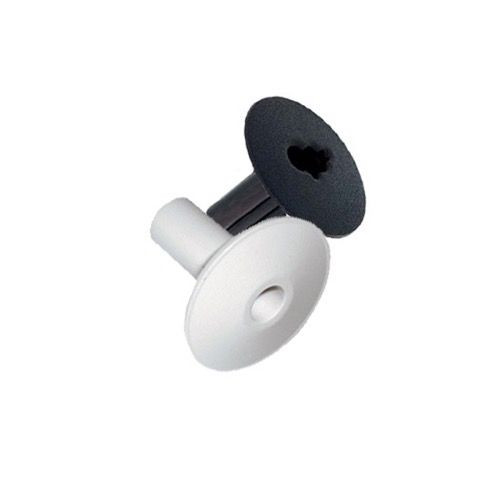 Philips PH61035 Coax Feed Through Bushing 2-Pack Wall Thru Cable RG6 7/16" Hole Insert Plug Thru Wall Trim Protector for Audio Video Data Wire, 1 Black / 1 White, Part # PH-61035