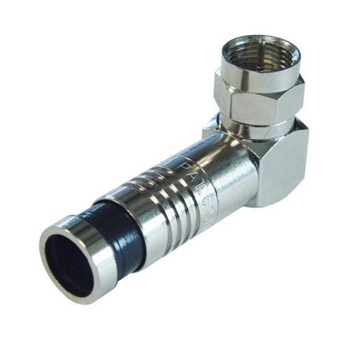 Eagle RG59 Right Angle F Compression Connector Adapter Coaxial 90% Perma Seal 90 Degree RG-59 Coax Single Weather Permaseal Coaxial Cable Snap-In Plugs