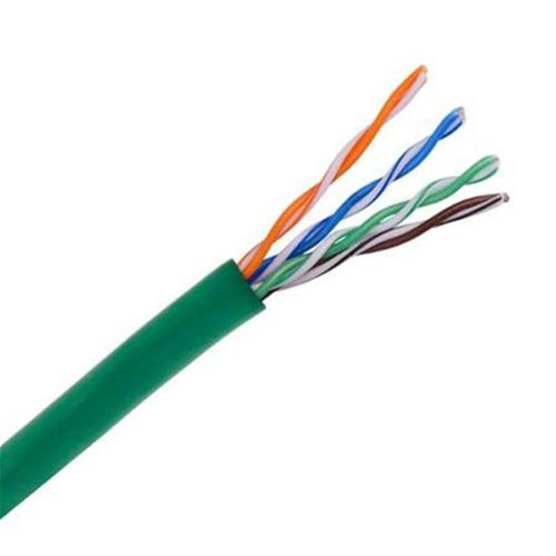 Eagle CAT5E Cable UTP 350 MHz 1000' FT Solid Copper 24 AWG Green CMR Riser Rated CAT-5E High Speed Ethernet CAT5E Data Transfer Network Line