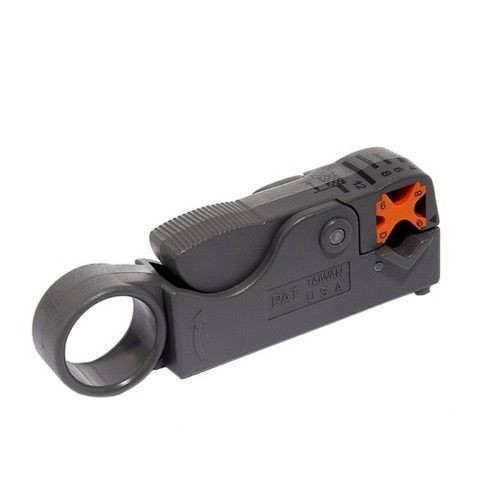 Lava C-1312 Coaxial Cable Stripper Tool 2 Blade Coaxial Tool RG6 RG59 Rotary Stripping Tool RG-6 RG-59 RG-6Q Thumb-Wind Style Coax Stripper Coax Cable Adjustable Size