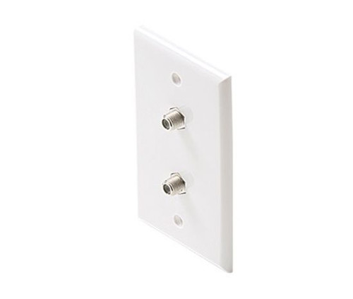 Eagle Coax Wall Plate F Type Jack White Single Coaxial Cable Outlet Cover